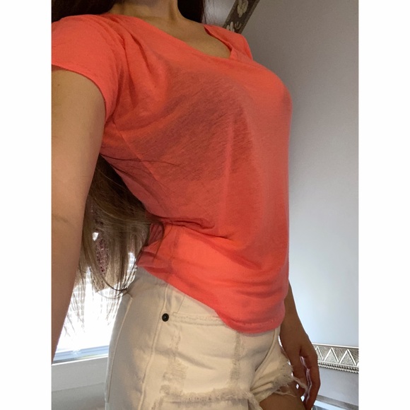Urban outfitters sheer neon pink burnout tee 💖 - Picture 1 of 4